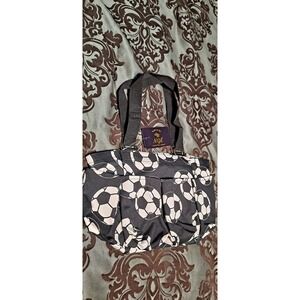 Soccer Tote Bag 9" Tall x 8.25" Wide (Bottom) x 11.5" Wide (Total Including Side